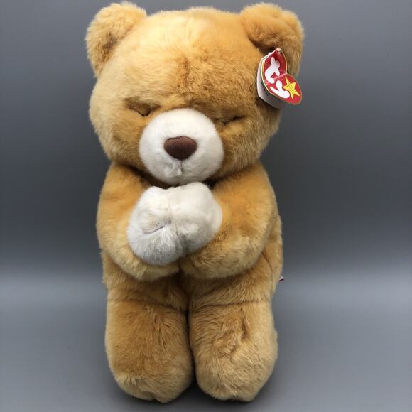 TY Original Beanie Buddy Hope the Praying Bear 10" Retired 1999 soft plush - Picture 1 of 12